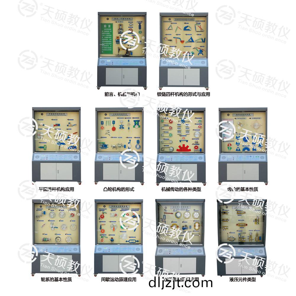 TSSMB-1型(xing) 機械基(ji)礎(chu)陳(chen)列(lie)櫃（10箇分櫃(gui)，帶(dai)智(zhi)能(neng)語(yu)音(yin)講解）